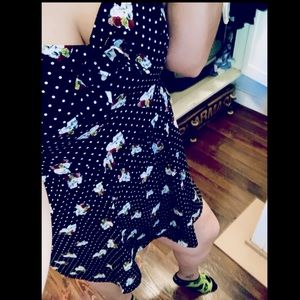 Hot Topic Rockabilly skull and roses/ polka dot Dress
